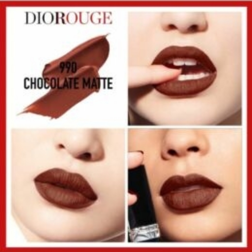 Dior Rouge Lipstick Refill #990 Chocolate Matte